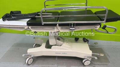 Merivaara Rapido Patient Trolley with 3 x Cushions and 2 x Attachments (Hydraulics Tested Working) - 4