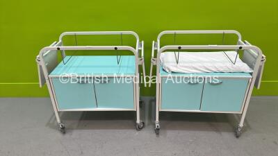 2 x Bristol Maid Infant Cots with 1 x Mattress