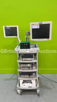 Storz Stack System with Storz 200903 31 Touch Screen Monitor, Storz Monitor, RB CLS 150-2 Light Source, Storz 200960 20 AIDA Control Unit (HDD REMOVED) , Storz 201315 20 Xenon Nova 175 Light Source, Storz 202130 20 telecam SL II Camera Control Unit, Storz