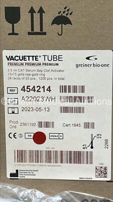 Pallet of Greiner Bio-One Vacuette Tubes - Out of Date (30 x Boxes - 1200 Pieces in Each Box) *RAK* - 3