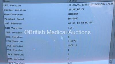 Mindray DP-6900 Portable Ultrasound Machine System on Trolley Version 2T.NF.GG.FY with Sony UP-897MD Printer (Powers Up) *NK-0A001249* - 5