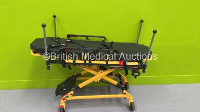 Stryker 6650 PowerPro TL Electric Ambulance Stretcher with Mattress and Straps (Powers Up with Good Battery - Battery Included) *S/N 131139836* - 2