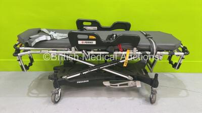 Ferno Pegasus Hydraulic Ambulance Stretcher with Mattress and Straps (Hydraulics Tested Working) *S/N PEG6842*