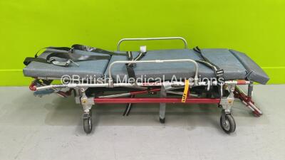 Ferno Flacon Six Hydraulic Ambulance Stretcher with Mattress and Straps (Hydraulics Tested Working) *S/N FSX1320*