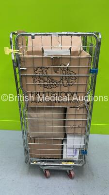 Job Lot of Consumables Including Face Masks, Visors, Intersurgical Mask Kits and Isolation Gowns - All Out of Date (Cage Not Included)