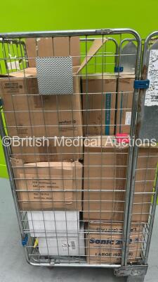 Job Lot of Consumables Including Face Masks, Visors, Intersurgical Mask Kits and Isolation Gowns - All Out of Date (Cage Not Included) - 2