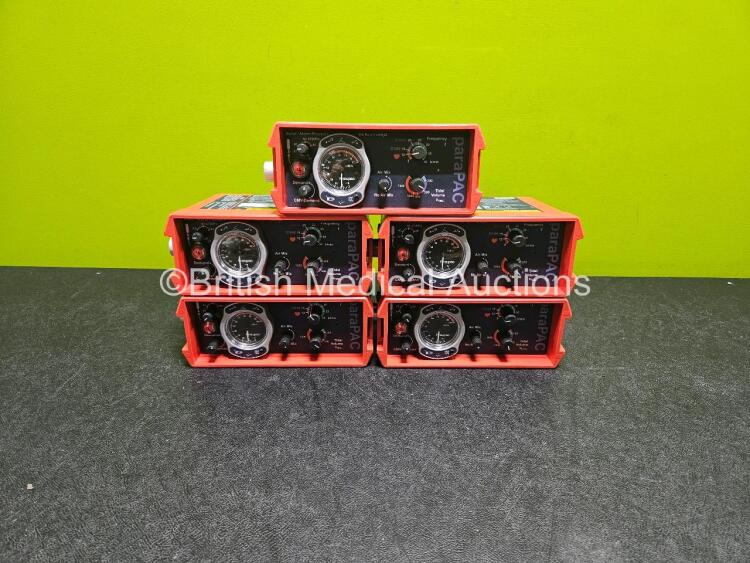 5 x PneuPac paraPAC 200D MR Compatible Ventilators *All Mfd - 2018* **SN 1803171 / 1803061 / 1803246 / 1807273 / 1803296**