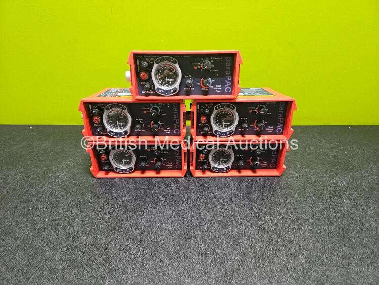 5 x PneuPac paraPAC 200D MR Compatible Ventilators *All Mfd - 2018* **SN 1803082 / 1803317 / 1803079 / 1803114 / 1803172**