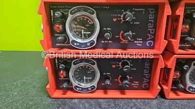 5 x PneuPac paraPAC 200D MR Compatible Ventilators *All Mfd - 2018* **SN 1803082 / 1803317 / 1803079 / 1803114 / 1803172** - 2