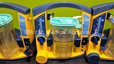 3 x Laerdal LSU Suction Units (All Power Up) with 3 x Suction Cups *SN 78031686566 / 88232066130 / 78061577059* - 3