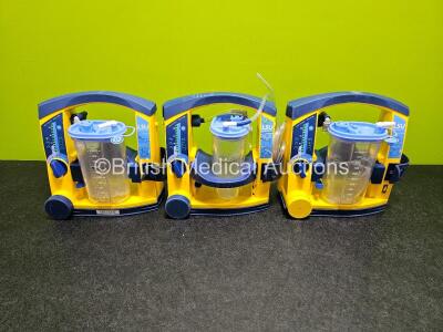 3 x Laerdal LSU Suction Units 1 x Mfd - 2022* (All Power Up) with 3 x Suction Cups *SN 878332256416 / 78301298078 / 78061577046*