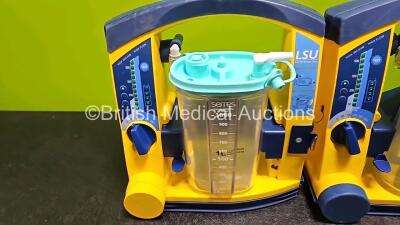 3 x Laerdal LSU Suction Units (All Power Up) with 3 x Suction Cups *SN 78271469727 / 782714869767 / 78271469719* - 2