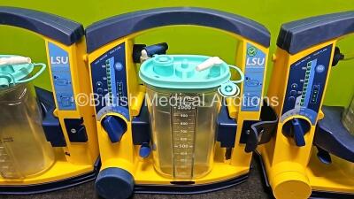 3 x Laerdal LSU Suction Units (All Power Up) with 3 x Suction Cups *SN 78271469727 / 782714869767 / 78271469719* - 3