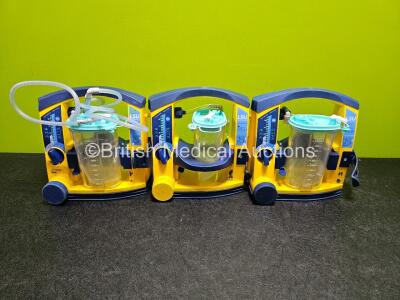 3 x Laerdal LSU Suction Units (All Power Up) with 3 x Suction Cups *SN 78151467028 / 78421756222 / 78232086548*