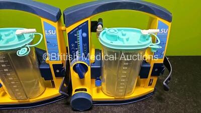 3 x Laerdal LSU Suction Units (All Power Up 1 x with Crack In Casing - See Photo) with 3 x Suction Cups *SN 7835158259 / 78092081126 / 78061577044* - 4