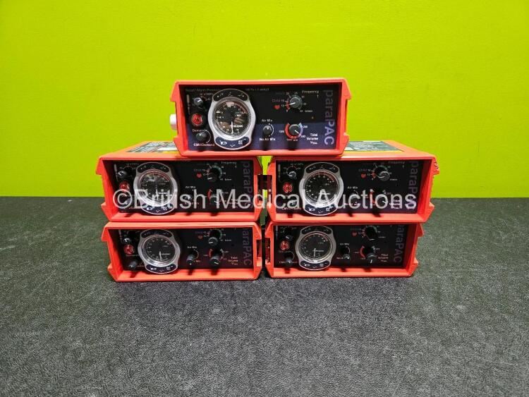 5 x PneuPac paraPAC 200D MR Compatible Ventilators *All Mfd - 2018* **SN 18030977 / 1803212 / 1803164 / 1803179 / 1803080*