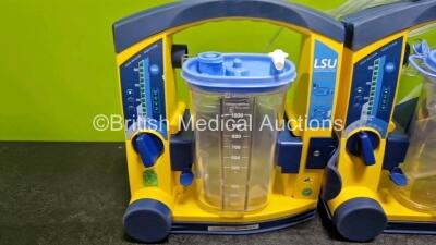 3 x Laerdal LSU Suction Units (All Power Up) with 3 x Suction Cups, Hoses and 3 x Batteries - 2