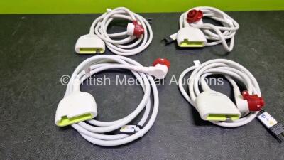 4 x Zoll Ref 8300-000831-40 Assy Defibrillator MFC Cables - 3