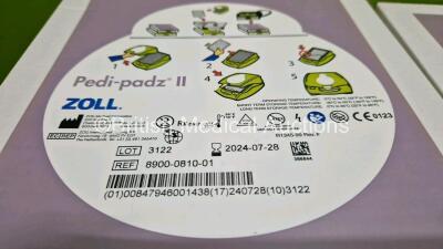 23 x Zoll Pedi-padz-II Electrodes Ref 8900-0810-01 *All Expired 07 - 20204* - 3