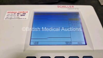 Schiller Cardiovit AT-101 ECG Machine (Powers Up) in Case with 10 Lead ECG Lead - 4