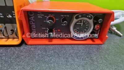 Job Lot Including 1 x Drager Oxylog 2000 Ventilator with Hose and 1 x PneuPac paraPAC 200D MR Compatible Ventilator with Hose - 3