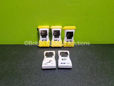 5 x BCI 3301 SpO2 Monitors in 3 x Cases (2 x Missing Battery Covers - See Photo)