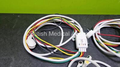 Job Lot Including 4 xZoll 8000-1006-12 4 Lead ECG Leads ad1 x Zoll Ref 8300-000831-40 Assy Defibrillator MFC Cable - 2