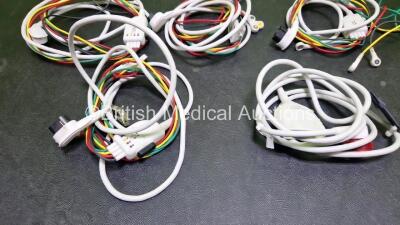 Job Lot Including 4 xZoll 8000-1006-12 4 Lead ECG Leads ad1 x Zoll Ref 8300-000831-40 Assy Defibrillator MFC Cable - 4