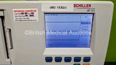 Schiller Cardiovit AT-101 ECG Machine (Powers Up) with 10 Lead ECG Lead - 2