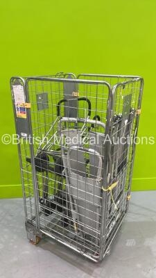 3 x Ferno Evacuation Chair Frames and 3 x Stainless Steel Scoop Stretchers (Cage Not Included) - 2