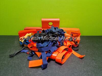 Job Lot Including 7 x Ambulance Head Foam Blocks and Various Ambulance Safety Straps