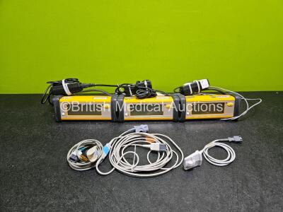 3 x GE Ohmeda TruSat Oximeters (All Draw Power) with 3 x Power Supplies