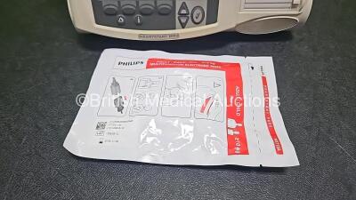 Philips Heartstart MRx Defibrillator (Powers Up) Including ECG and Printer Options with M3725A Test Load, Philips M3539A Module, Philips M3538A Li-Ion Battery and 3 Lead ECG Lead - 4