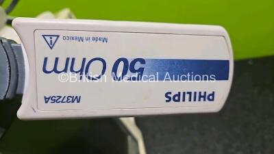 Philips Heartstart MRx Defibrillator (Powers Up) Including ECG and Printer Options with M3725A Test Load, Philips M3539A Module, Philips M3538A Li-Ion Battery and 3 Lead ECG Lead - 6