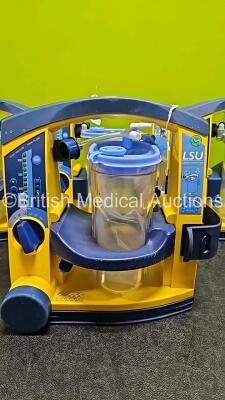 4 x Laerdal LSU Suction Units (All Power Up) with 4 x Suction Cups *SN 78061798943 / 78061294000 / 78061293974 / 78081687760* - 2