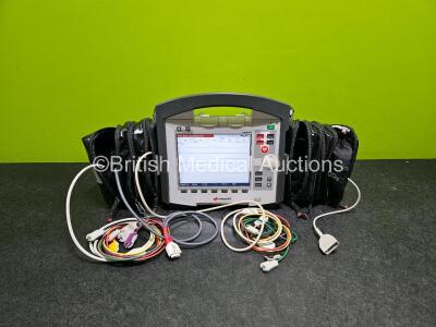 GS Corpuls3 Slim Defibrillator Ref : 04301 (Powers Up) with Corpuls Patient Box Ref : 04200 (Powers Up) with Pacer, Oximetry, ECG-D, ECG-M, CO2, CPR, NIBP, Temp 1/2, P1/P2 and Printer Options, 4 and 6 Lead ECG Leads, SpO2 Finger Sensor, CO2 Cable, 3 x Li