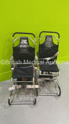 2 x Ferno Compact Evacuation Chairs with Ferno Compact 2 Tracks *SN CT-02400-C / CT-0101-T / CT-02271-C / CT-02409-T* - 2