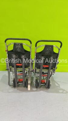 2 x Ferno Compact Evacuation Chairs with Ferno Compact 2 Tracks *SN CT-02400-C / CT-0101-T / CT-02271-C / CT-02409-T* - 4