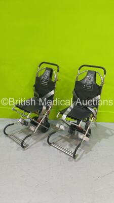 2 x Ferno Compact Evacuation Chairs with Ferno Compact 2 Tracks *SN CT-0101-C / CT-02400-T / CT-01499-C / CT-01499-T *