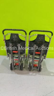 2 x Ferno Compact Evacuation Chairs with Ferno Compact 2 Tracks *SN CT-0101-C / CT-02400-T / CT-01499-C / CT-01499-T * - 4