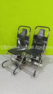 2 x Ferno Compact Evacuation Chairs with Ferno Compact 2 Tracks *SN CT-02281-C / CT-02281-T / CT-02670-C / CT-02670-T*