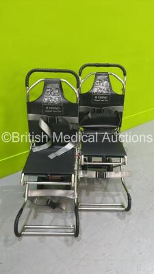 2 x Ferno Compact Evacuation Chairs with Ferno Compact 2 Tracks *SN CT-02281-C / CT-02281-T / CT-02670-C / CT-02670-T* - 2