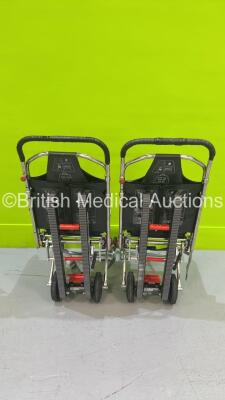 2 x Ferno Compact Evacuation Chairs with Ferno Compact 2 Tracks *SN CT-02281-C / CT-02281-T / CT-02670-C / CT-02670-T* - 4