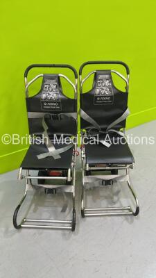 2 x Ferno Compact Evacuation Chairs with Ferno Compact 2 Tracks *SN CT-02257-C / CT-01972-T / CT-04995-C / CT-04995-T* - 2