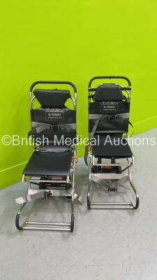 2 x Ferno Compact Evacuation Chairs with Ferno Compact 2 Tracks *SN CT-02286-C / CT-02286-T / CT-04460-C / CT02444-T* - 2