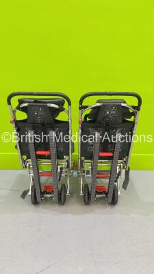 2 x Ferno Compact Evacuation Chairs with Ferno Compact 2 Tracks *SN CT-02286-C / CT-02286-T / CT-04460-C / CT02444-T* - 4