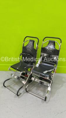 2 x Ferno Compact Evacuation Chairs with Ferno Compact 2 Tracks *SN CT-02406-C / CT-02406-T / CT-04999-C / CT-04999-T*