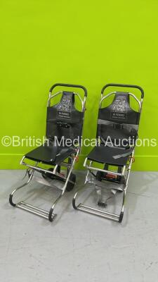 2 x Ferno Compact Evacuation Chairs with Ferno Compact 2 Tracks *SN CT-03144-C / CT-03386-T / CT-02262-C / CT-04250-T*