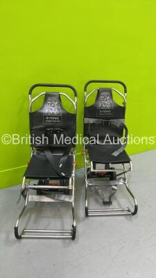 2 x Ferno Compact Evacuation Chairs with Ferno Compact 2 Tracks *SN CT-03144-C / CT-03386-T / CT-02262-C / CT-04250-T* - 2