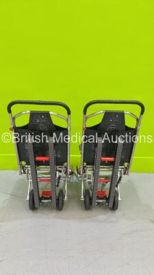 2 x Ferno Compact Evacuation Chairs with Ferno Compact 2 Tracks *SN CT-03144-C / CT-03386-T / CT-02262-C / CT-04250-T* - 4